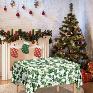 Watercolor Ivy Leaf Pattern Print Tablecloth Kitchen Home Decor