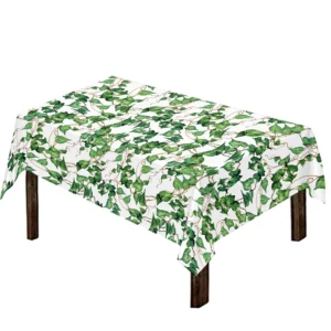Watercolor Ivy Leaf Pattern Print Tablecloth Kitchen Home Decor