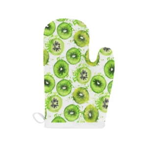 Watercolor Kiwi Pattern Heat Resistant Oven Mitts Pot Holders Set
