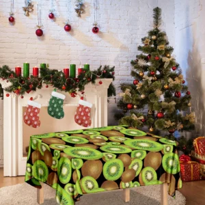 Watercolor Kiwi Pattern Print Tablecloth Kitchen Home Decor