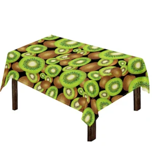 Watercolor Kiwi Pattern Print Tablecloth Kitchen Home Decor