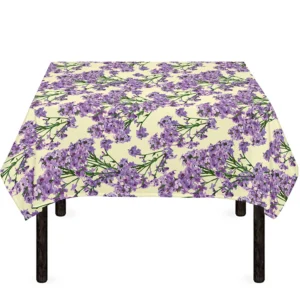 Watercolor Lavender Pattern Print Tablecloth Kitchen Home Decor