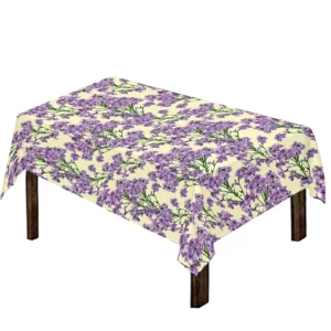 Watercolor Lavender Pattern Print Tablecloth Kitchen Home Decor