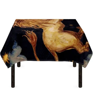 Watercolor Leo Zodiac Sign Print Tablecloth Kitchen Home Decor