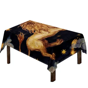 Watercolor Leo Zodiac Sign Print Tablecloth Kitchen Home Decor