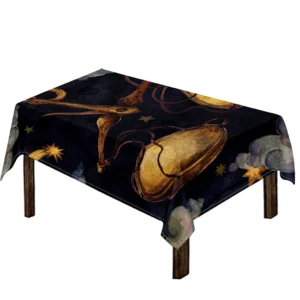 Watercolor Libra Zodiac Sign Print Tablecloth Kitchen Home Decor