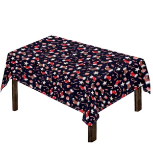 Watercolor Merry Christmas Pattern Print Tablecloth Kitchen Home Decor