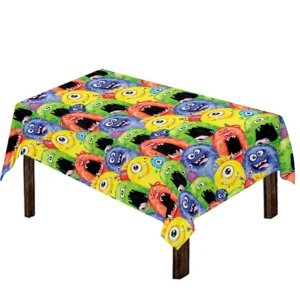 Watercolor Monster Pattern Print Tablecloth Kitchen Home Decor
