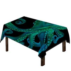 Watercolor Octopus Print Tablecloth Kitchen Home Decor