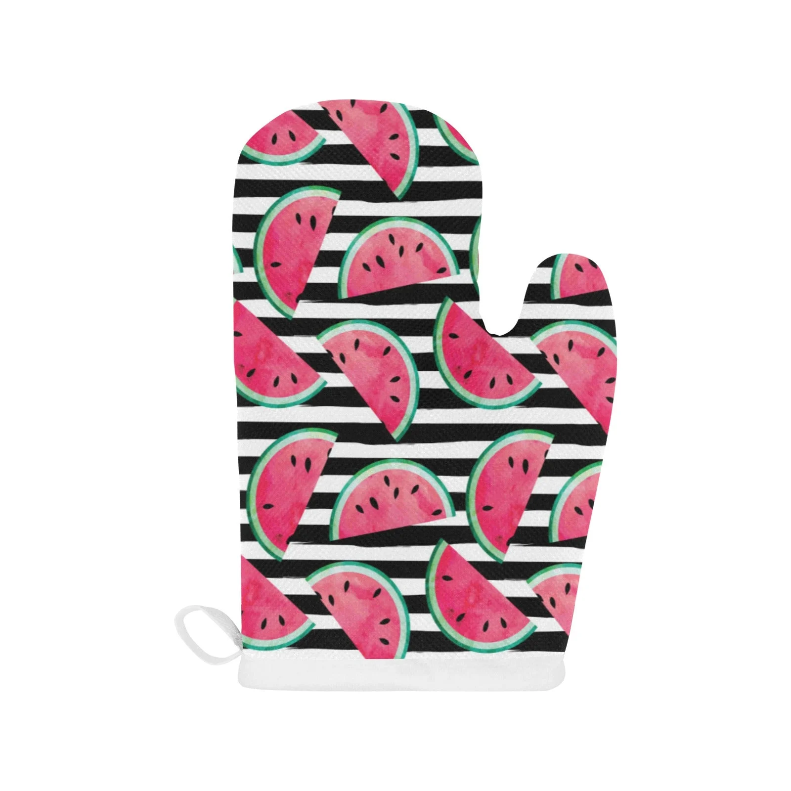 Watercolor Paint Textured Watermelon Pieces Heat Resistant Oven Mitts Pot Holders Set Watercolor Paint Textured Watermelon Pieces Heat Resistant Oven Mitts Pot Holders Set