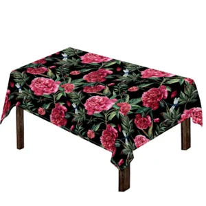 Watercolor Peony Pattern Print Tablecloth Kitchen Home Decor