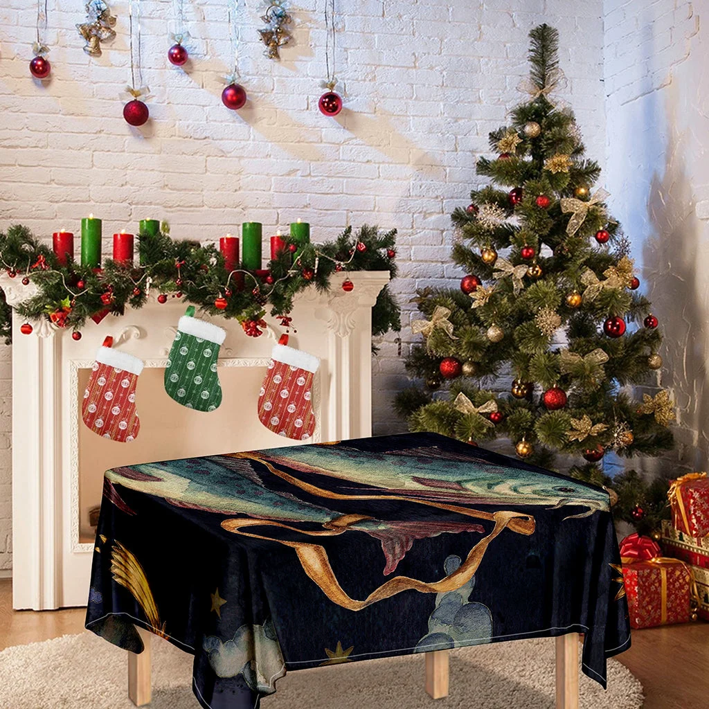 Watercolor Pisces Zodiac Sign Print Tablecloth Kitchen Home Decor Watercolor Pisces Zodiac Sign Print Tablecloth Kitchen Home Decor