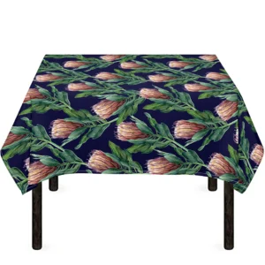 Watercolor Protea Pattern Print Tablecloth Kitchen Home Decor