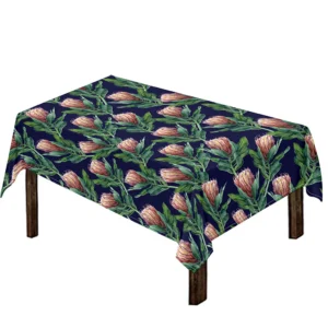 Watercolor Protea Pattern Print Tablecloth Kitchen Home Decor