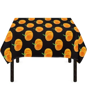 Watercolor Pumpkin Pattern Print Tablecloth Kitchen Home Decor