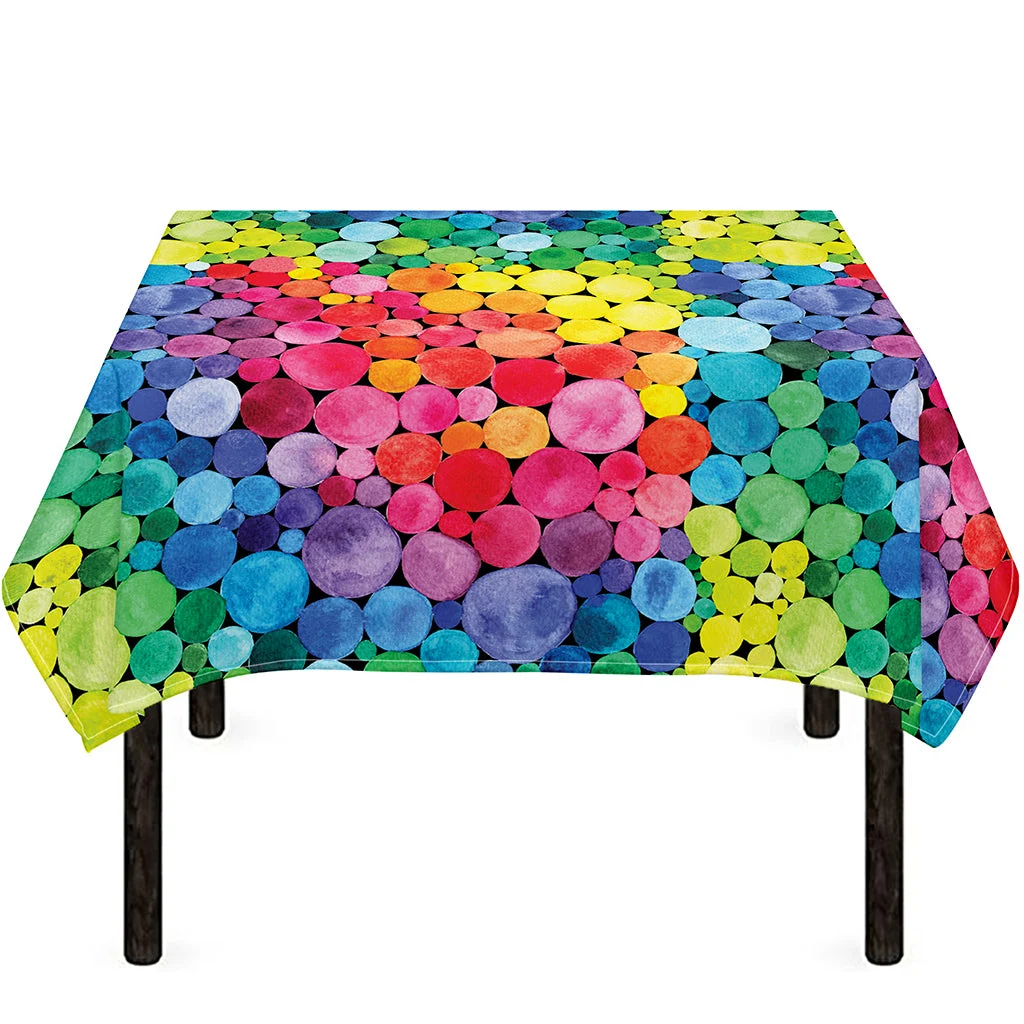 Watercolor Rainbow Pattern Print Tablecloth Kitchen Home Decor Watercolor Rainbow Pattern Print Tablecloth Kitchen Home Decor