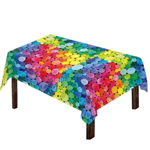 Watercolor Rainbow Pattern Print Tablecloth Kitchen Home Decor