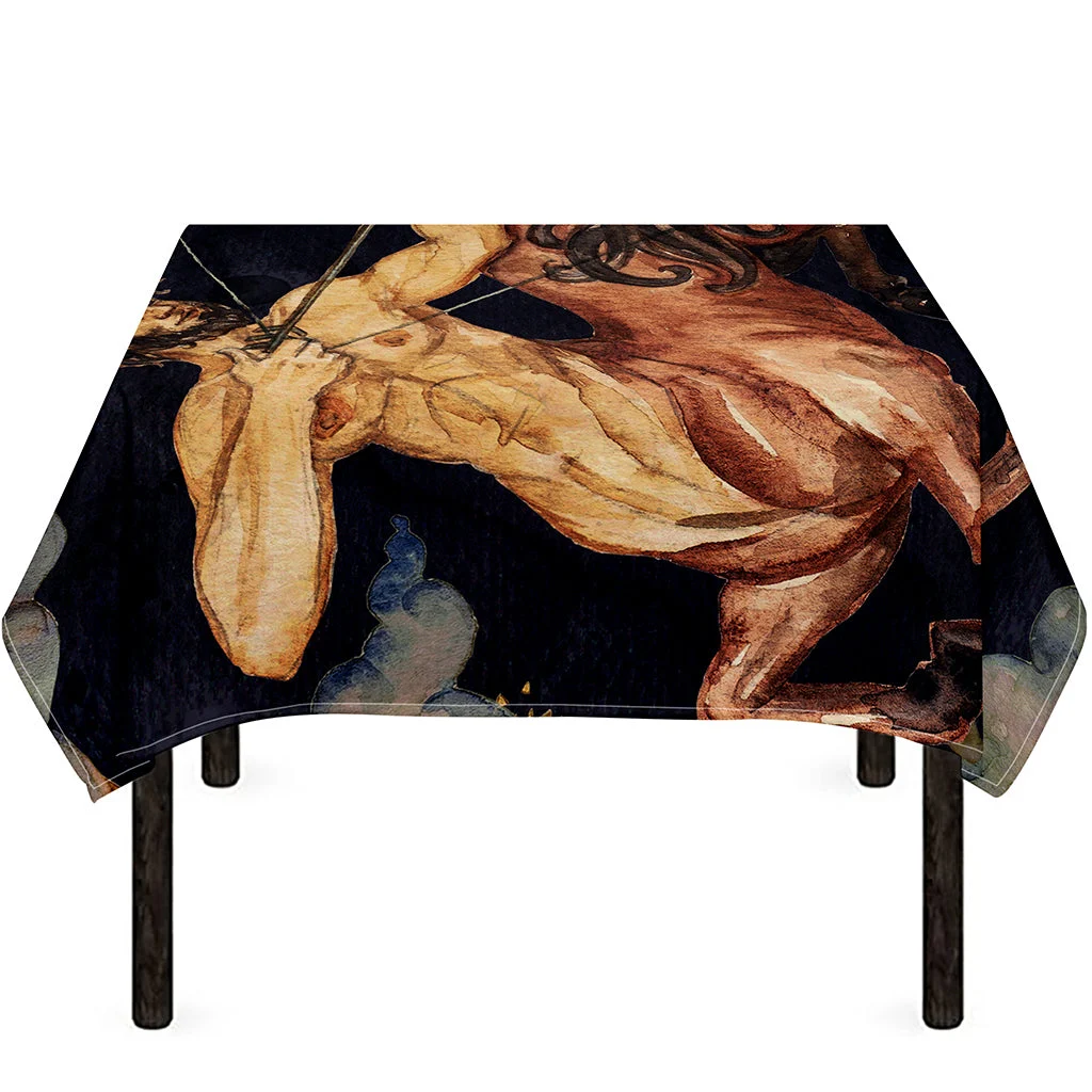 Watercolor Sagittarius Zodiac Sign Print Tablecloth Kitchen Home Decor Watercolor Sagittarius Zodiac Sign Print Tablecloth Kitchen Home Decor