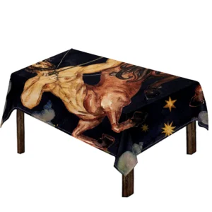 Watercolor Sagittarius Zodiac Sign Print Tablecloth Kitchen Home Decor