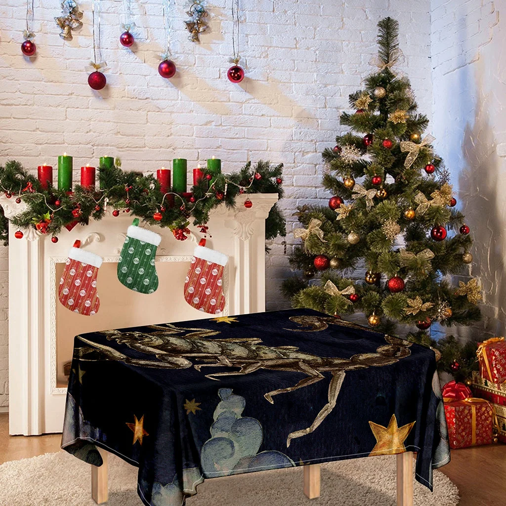 Watercolor Scorpio Zodiac Sign Print Tablecloth Kitchen Home Decor Watercolor Scorpio Zodiac Sign Print Tablecloth Kitchen Home Decor