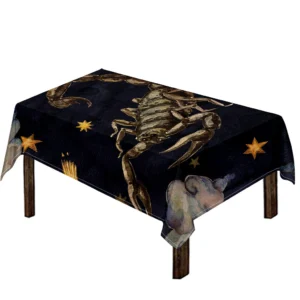 Watercolor Scorpio Zodiac Sign Print Tablecloth Kitchen Home Decor