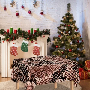 Watercolor Snakeskin Print Tablecloth Kitchen Home Decor