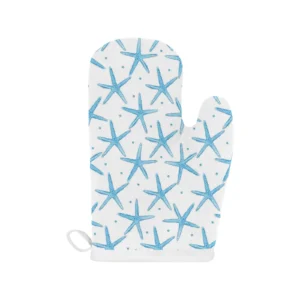 Watercolor Starfish Pattern Heat Resistant Oven Mitts Pot Holders Set