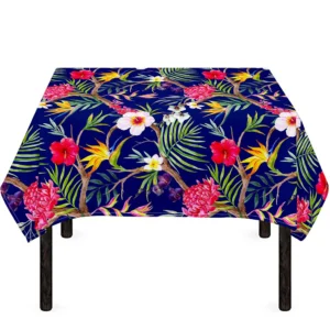 Watercolor Tropical Flower Pattern Print Tablecloth Kitchen Home Decor