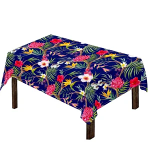 Watercolor Tropical Flower Pattern Print Tablecloth Kitchen Home Decor