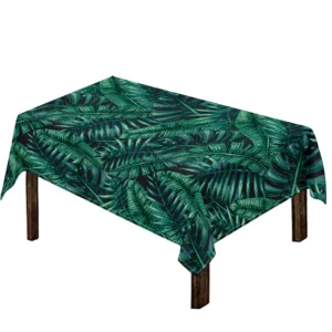 Watercolor Tropical Leaf Pattern Print Tablecloth Kitchen Home Decor