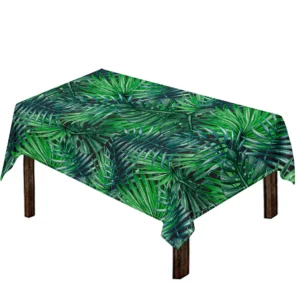 Watercolor Tropical Leaves Pattern Print Tablecloth Kitchen Home Decor