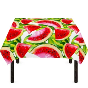Watercolor Watermelon Pattern Print Tablecloth Kitchen Home Decor