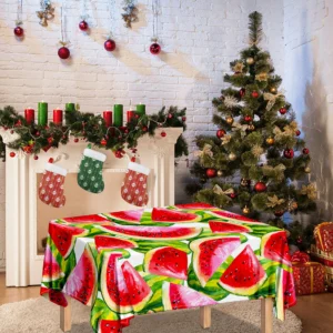 Watercolor Watermelon Pattern Print Tablecloth Kitchen Home Decor