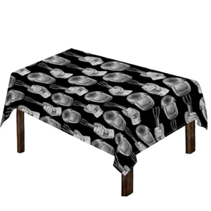 Watercolor Welder Pattern Print Tablecloth Kitchen Home Decor