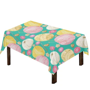Watercolor Yarn Pattern Print Tablecloth Kitchen Home Decor