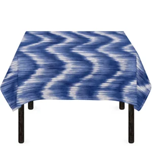 Wavy Shibori Pattern Print Tablecloth Kitchen Home Decor