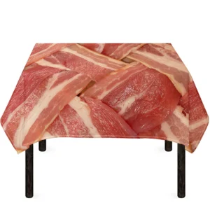 Weaving Bacon Print Tablecloth Kitchen Home Decor