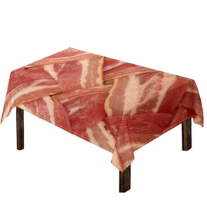 Weaving Bacon Print Tablecloth Kitchen Home Decor