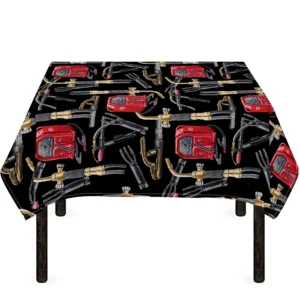 Welding Machine Pattern Print Tablecloth Kitchen Home Decor