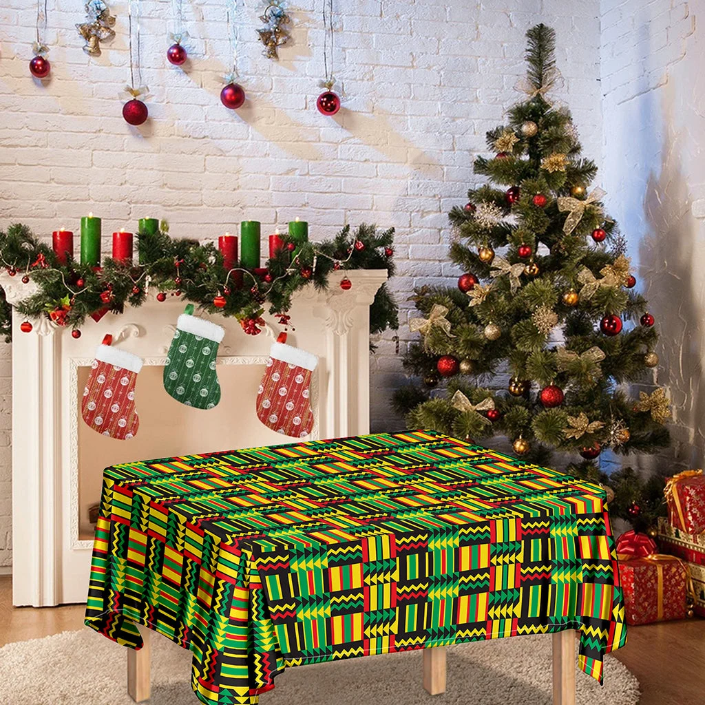 West African Kente Tribal Pattern Print Tablecloth Kitchen Home Decor West African Kente Tribal Pattern Print Tablecloth Kitchen Home Decor