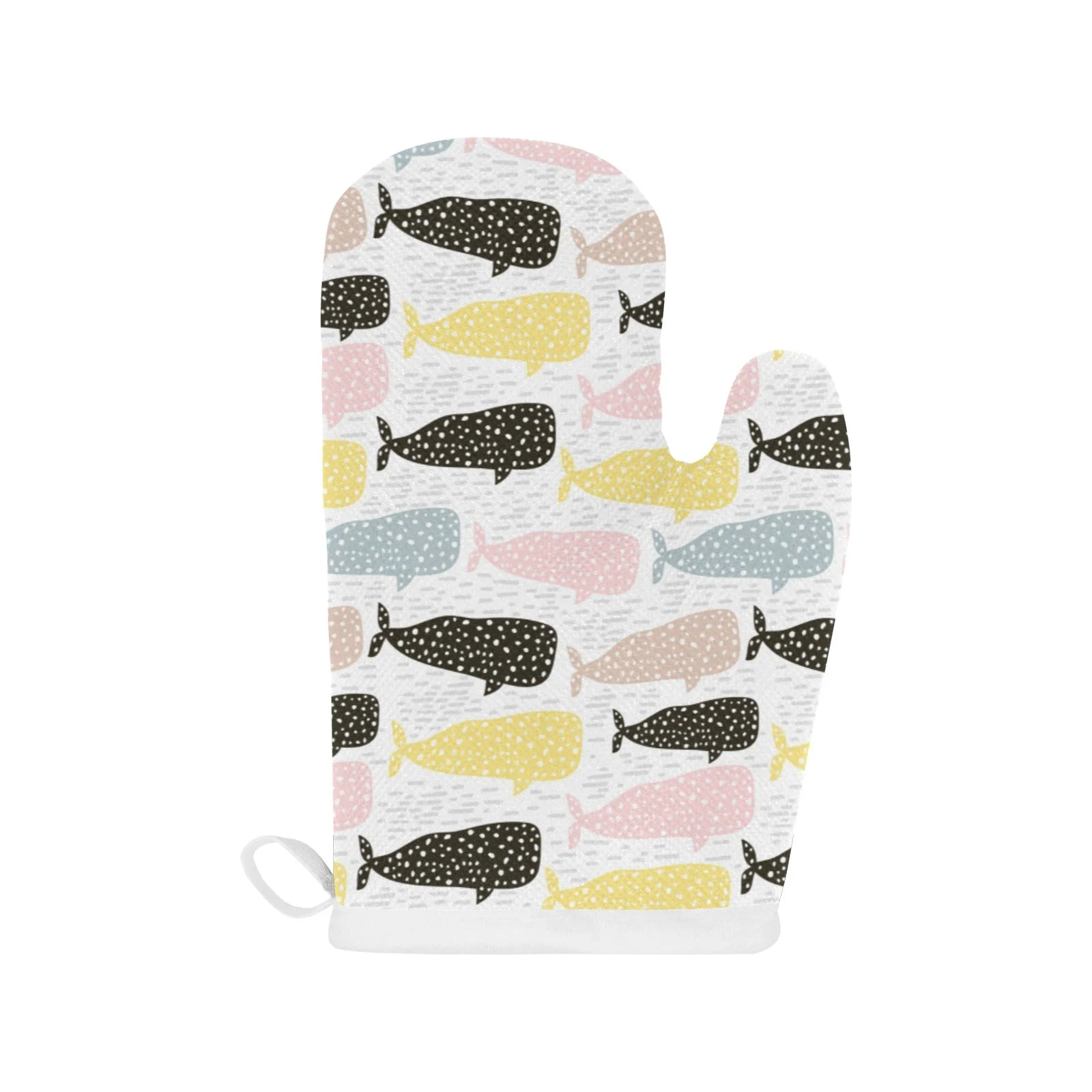 Whale Dot Pattern Heat Resistant Oven Mitts Pot Holders Set Whale Dot Pattern Heat Resistant Oven Mitts Pot Holders Set