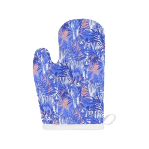 White Bengal Tigers Pattern Heat Resistant Oven Mitts Pot Holders Set