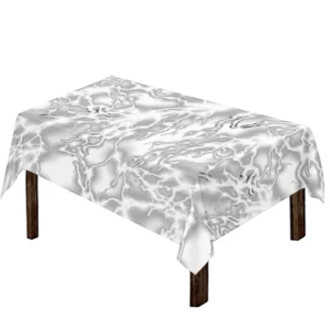 White Electric Lightning Print Tablecloth Kitchen Decor Home Decor