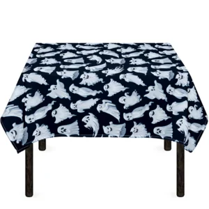 White Ghost Pattern Print Tablecloth Kitchen Decor Home Decor