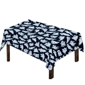 White Ghost Pattern Print Tablecloth Kitchen Decor Home Decor