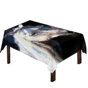White Horse Portrait Print Tablecloth Kitchen Decor Home Decor
