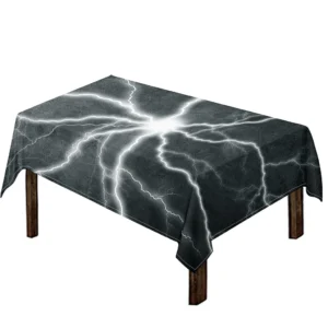 White Lightning Print Tablecloth Kitchen Decor Home Decor