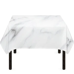 White Marble Print Tablecloth Kitchen Decor Home Decor