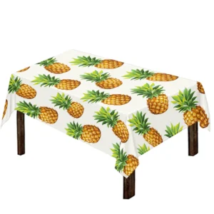 White Pineapple Pattern Print Tablecloth Kitchen Decor Home Decor