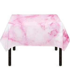 White Pink Marble Print Tablecloth Kitchen Decor Home Decor